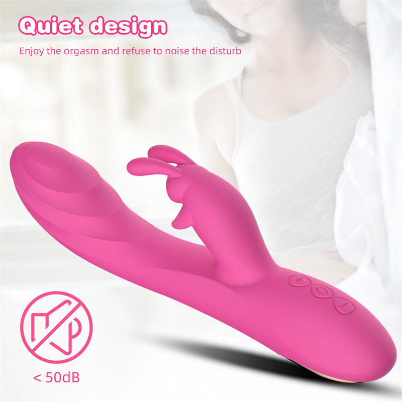 Vibrator Tongue Meji - 2-in-1 Vibrator pẹlu G-Spot Stimulation ati Massager Eti Ehoro (1)