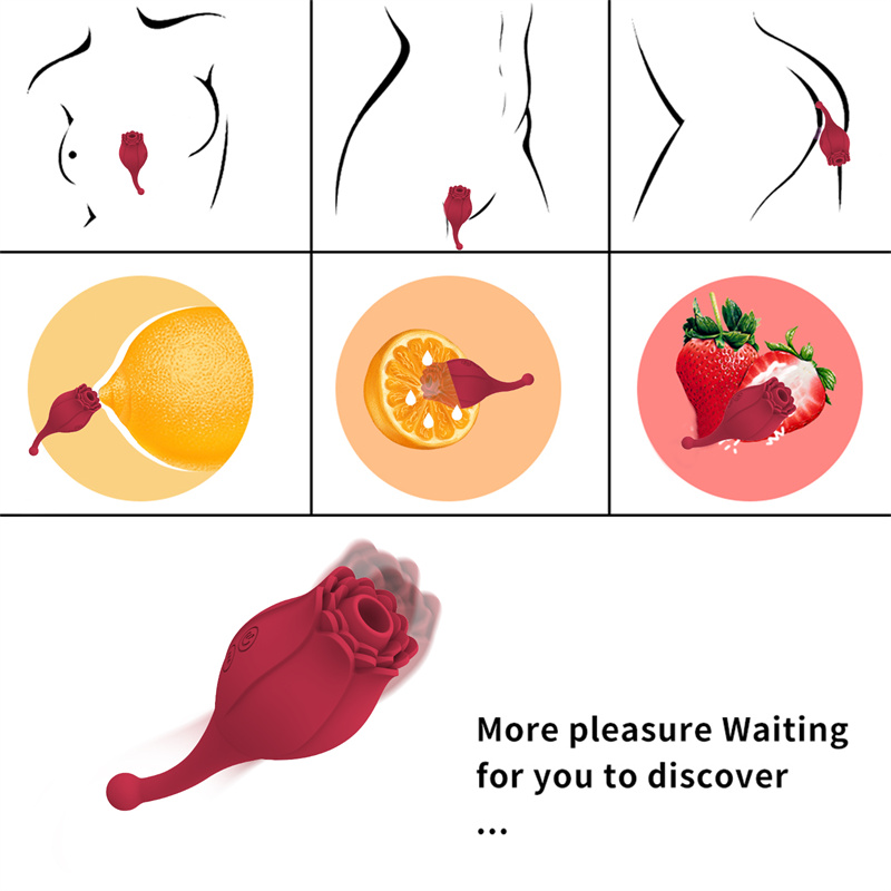 Roosipliiatsi disainiga imev vibreeriv masseerija – ülim läbitungiv orgasm (5)