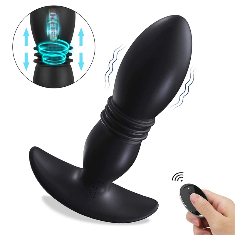Cea ultimă tehnologie în materie de plăcere - Domlust Remote Control Thrusting Prostata Massager.(5)