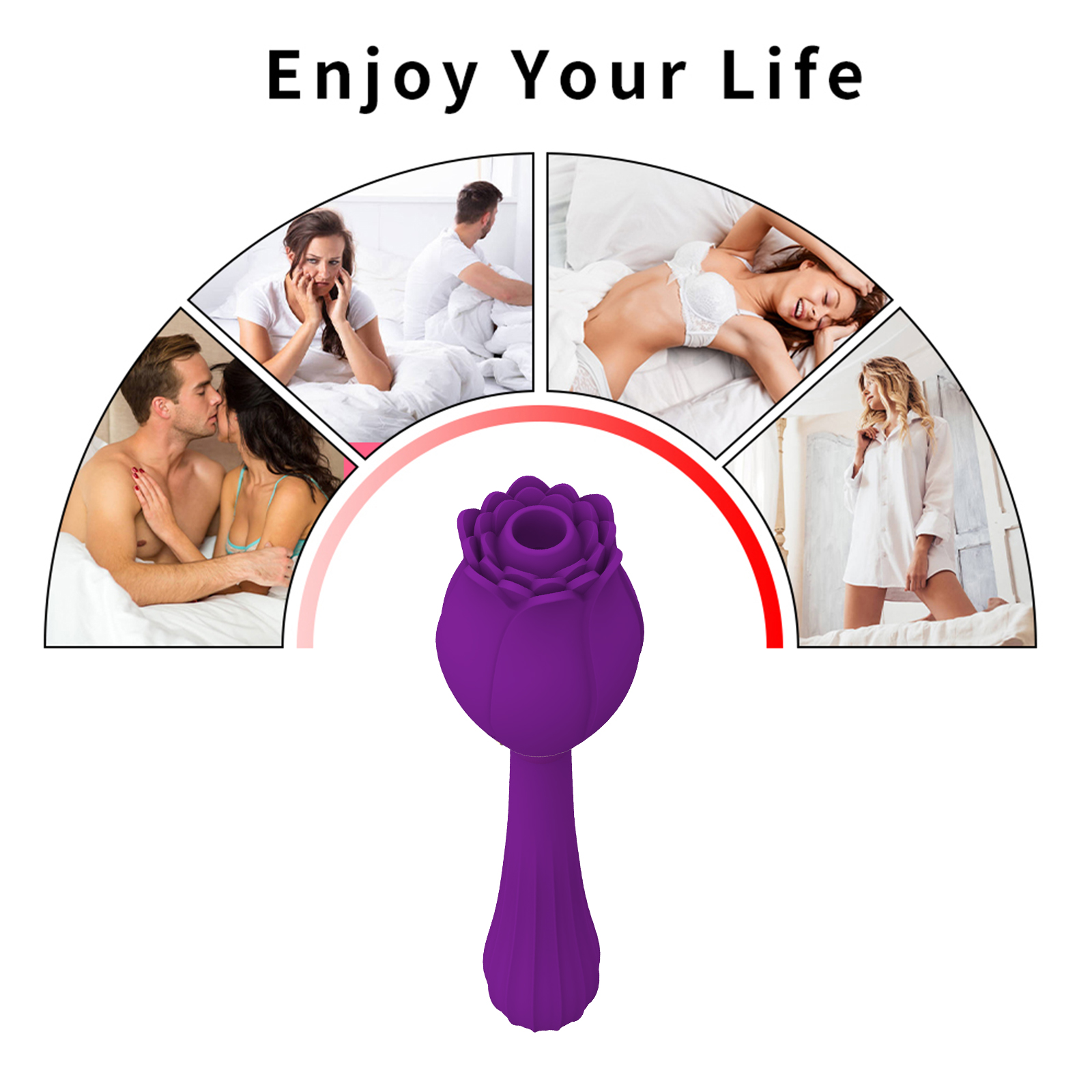 Domlust 2-in-1 Rose G-Spot Massager - the perfect blend of beauty and pleasure! (2)
