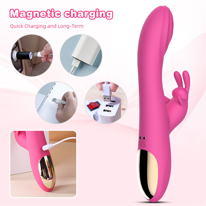 Dual Tongue Vibrator - 2-in-1 Vibrator with G-Spot Stimulation and Rabbit Ear Clit Massager (4)