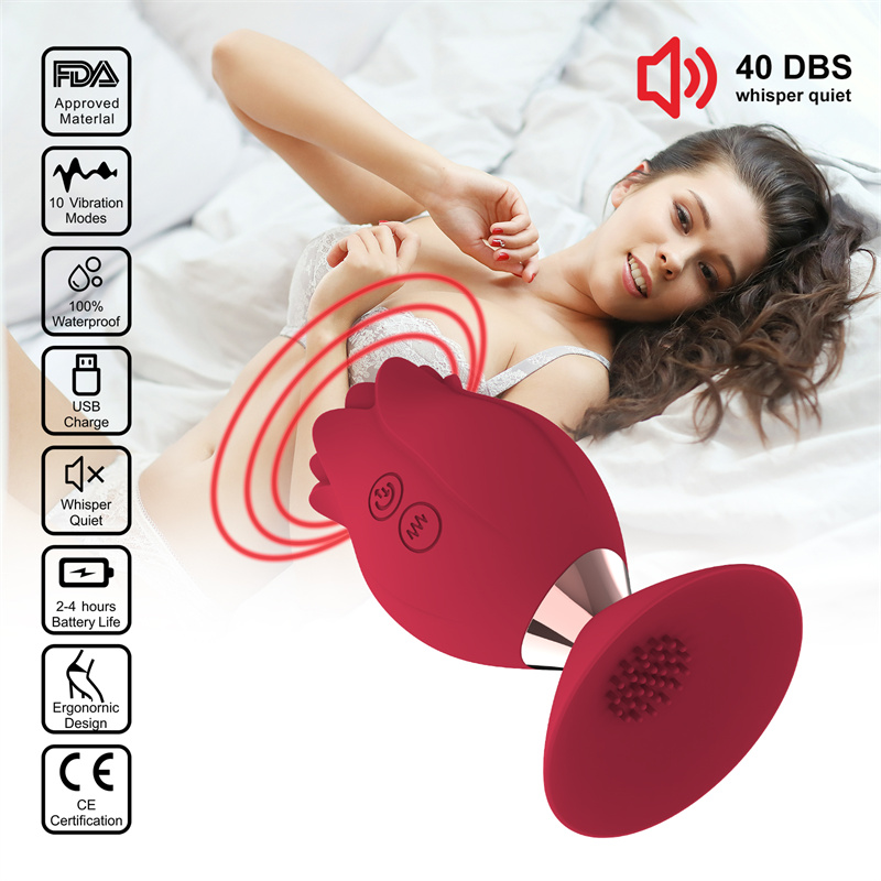 Rose and Suction Cup  Massager - Satisfy Your Desires (3)